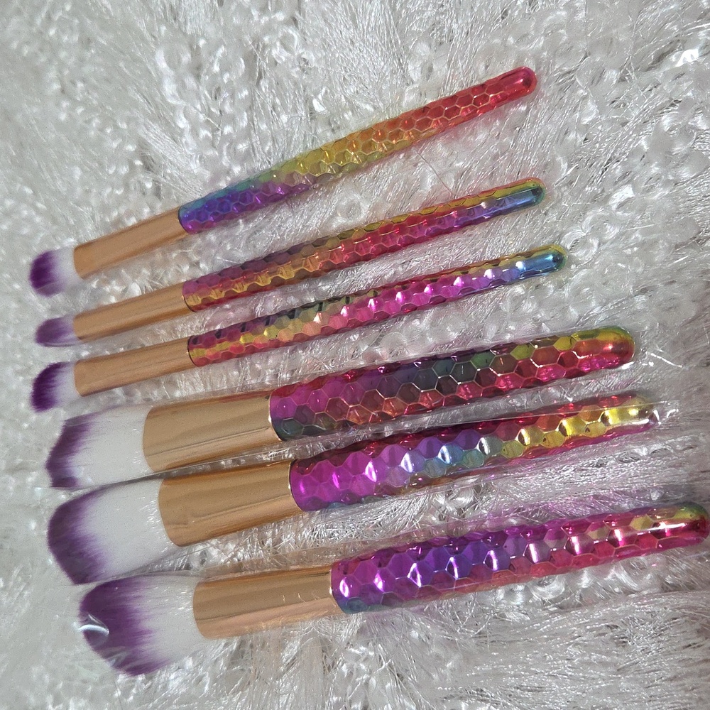Makeup Brush Set- Briquette Design 6pcs